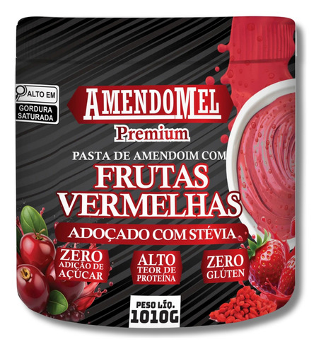 Pasta Amendomel Premium Frutas Vermelhas 1010g Thiani