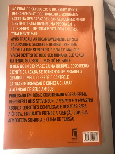Livro O Medico E O Monstro R. L. Stevenson