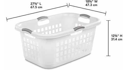 Cesta D Lavandería Plástica P/ Ropa 71l Grande Sterilite