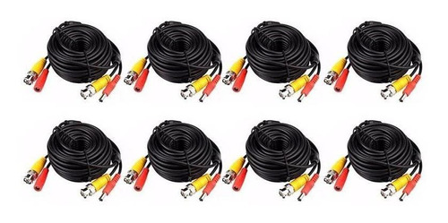 Pack 8 Cables 20mts Cctv Bnc Video + Power Alimentación