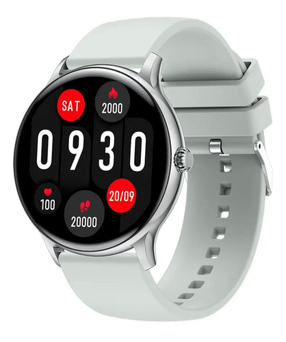 Reloj Smartwatch Colmi I10 Silicon Silver Para Deportes