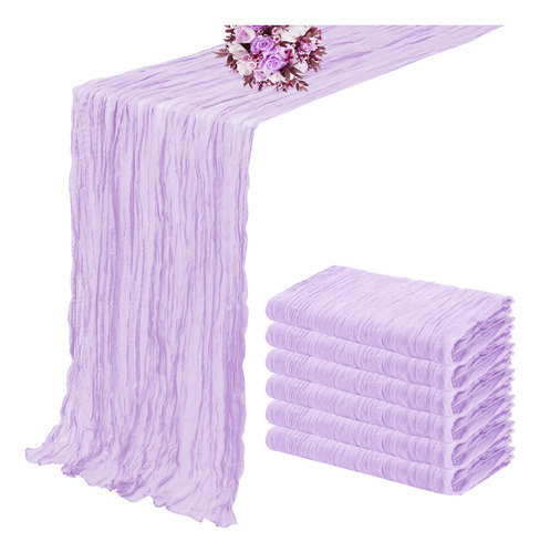 6 Peças De Gaze, Mesa De Casamento, Mesa De Corrida, Aba De