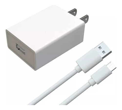 Combo Cargador V8 2 En 1 De 10w Color Negro O Blanco