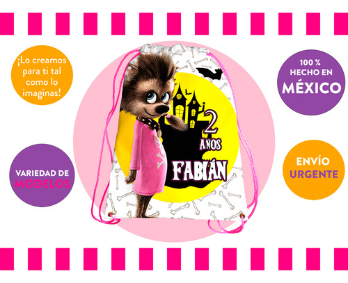 Fiesta Bolo Morralito Hotel Transilvania Personalizado 55pzs