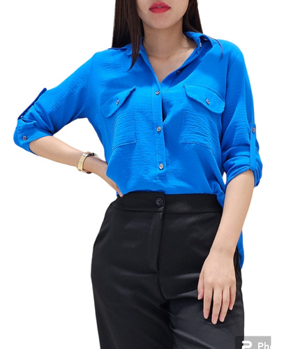 Camisa Lisa Mujer Crepe