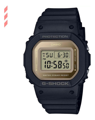 Relogio Unissex Preto Fundo Dourado G-shock Gmd-s5600-1dr