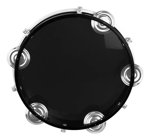 Pandeiro Profissional Izzo Pele Preta 10 Corpo Abs 6480 Cor Preto