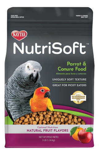 Kaytee Nutri Soft Pet Parrot & Conure - Alimento Para Pajaro