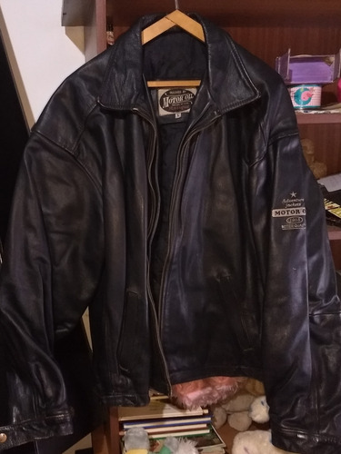 Campera De Cuero Motor Oil