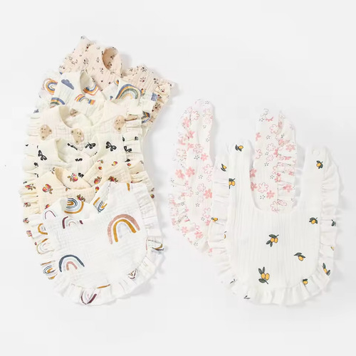 3 Baberos Algodón Doble Transpirable Bebés Unisex Absorben F