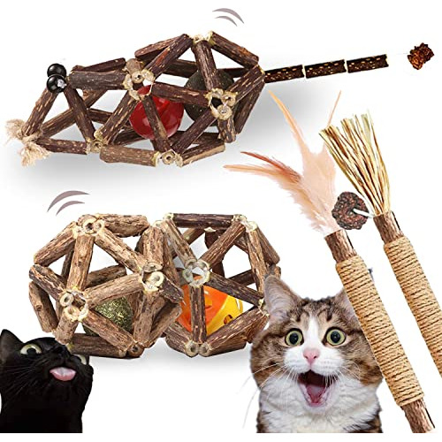 Dosanlues Catnip Toy Set, Juguetes De Gato Natural Silvervin