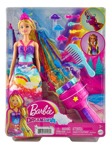 Muñeca Barbie Dreamtopia Princesa Trenzas 29cm Mattel