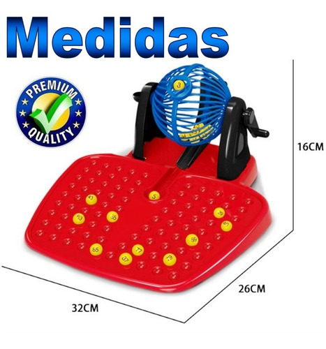 Juego De Bingo Con Biombo Y Tablero 90 Números 48 Cartones
