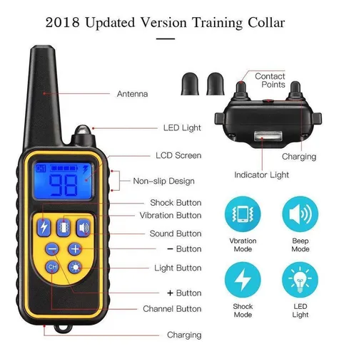 Un Juego De Choque Electrónico Para 2 Perros Collar De Entre