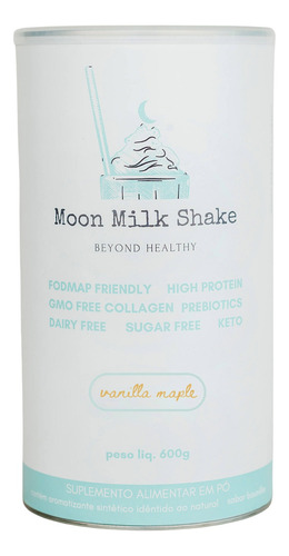  Milk Shake Suplemento Com Proteína Sem Açúcar Baunilha 600g