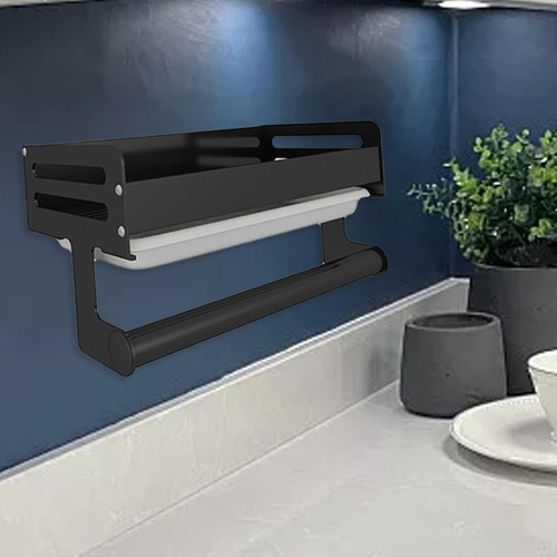 Soporte De Cepillo De Jabón De Esponja De Carrito De Negro