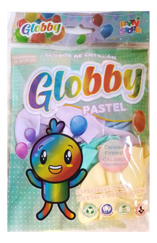 Globos Pastel Globby 12 Pulgadas X25un - Varios Colores