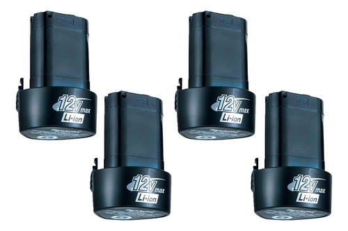 Kit Com 4 Baterias 12v Íon De Lítio Bl1014 196338-0 Makita