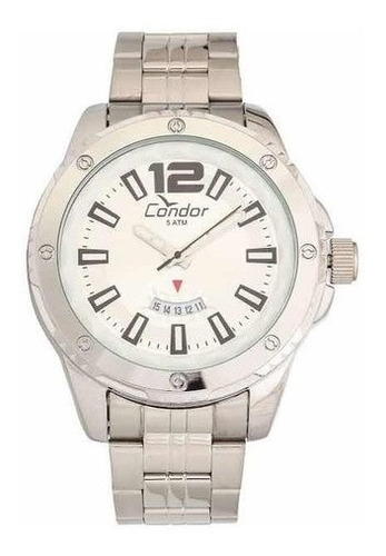 Relógio Masculino Condor Co2115wy/3k Prateado Aço Grande