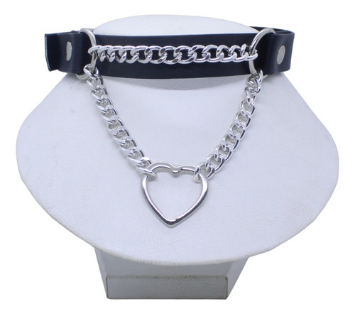 Choker Chain Cadena Aluminio Corazon Dije Kawai Talle Gran 