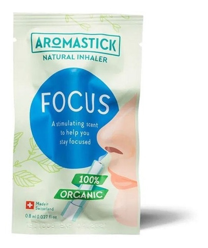 Aromastick - Inalador Nasal - Aromaterapia - Focus