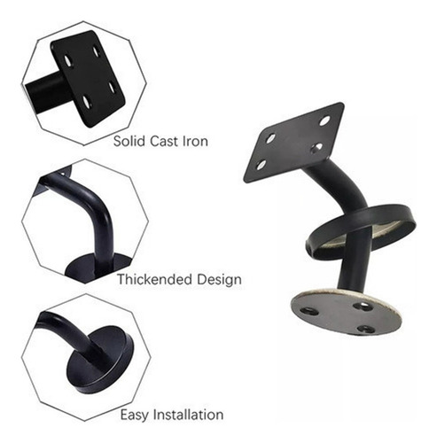 D Juego De Soportes Para Pasamanos Barandal Acero Inoxidable