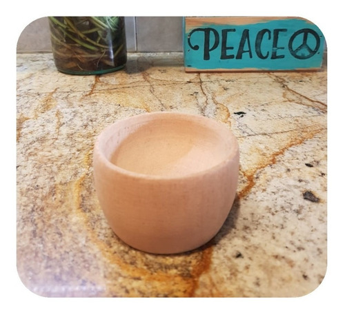 Imagen 2 de 9 de Cazuela Cuenco Dip De Madera 8 Cm Picada Salsas Vajilla Vela