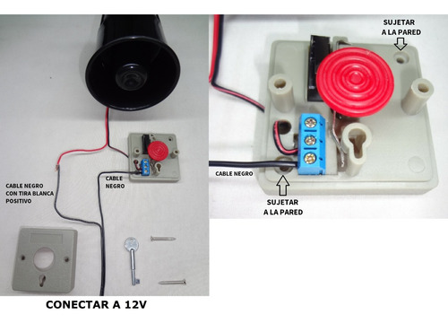 Sirena Alarma Vecinal Para Casa Con Enchufe Y Perilla
