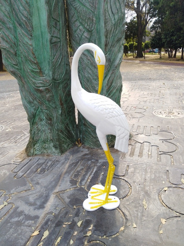 Flamingo O Garza De Aluminio Fundido