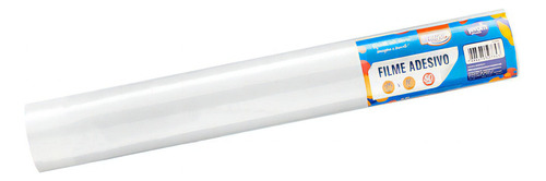 Plástico Adesivo Branco Brilho 80mic 45cmx10 Metros Brw
