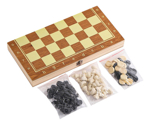 Juego De Ajedrez De Madera Plegable, Ajedrez, Damas,