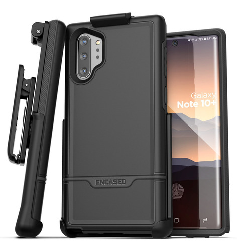 Funda Con Clip Para Galaxy Note 10 Plus Uso Rudo Protector