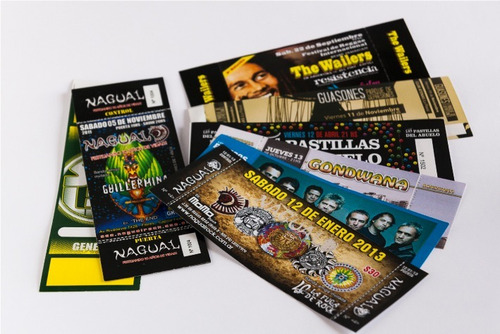 300 Entradas Calco Numeradas Fullcolor Alta Calidad 148x56mm