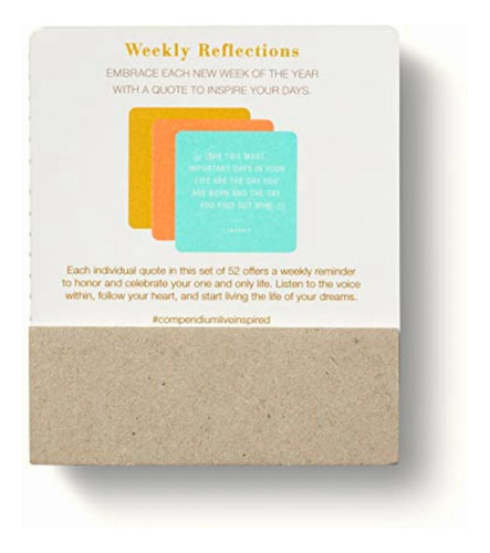 Compendium Juego De Tarjetas De Reflexión Semanal: 52 Color Juego De Tarjetas De Reflexión Semanal
