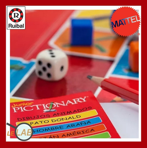 Pictionary Junior Juego De Mesa Mattel Original Ruibal Lelab