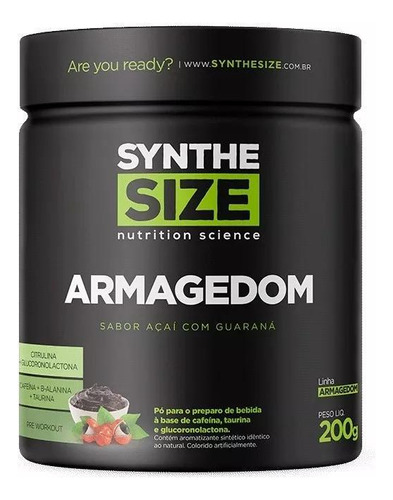 Armagedom Pré Treino Synthe Size 200 G Açaí Com Guaraná