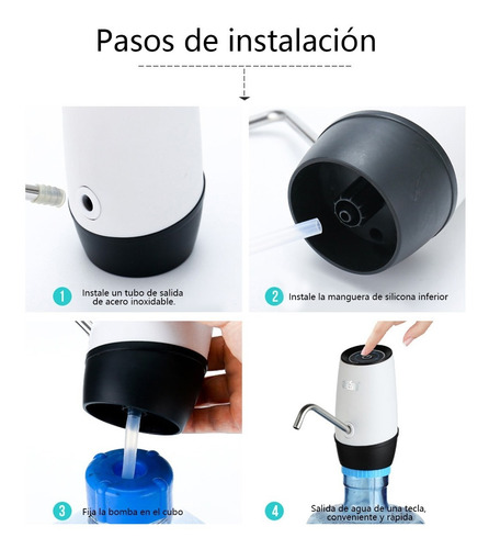 Bomba Eléctrica Dispensadora De Agua Recargable Usb