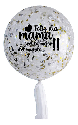 Calca Sticker Feliz Día Mamá Para Globos 15 Piezas Mod 4