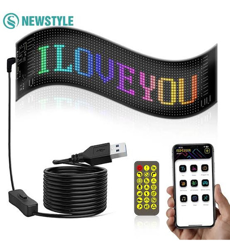 Letrero Led Flexible Mod 2024 Ojos En Parabrisas Camion