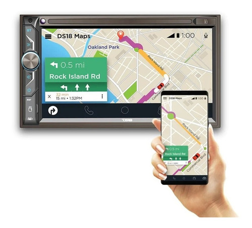 Imagen 4 de 7 de Reproductor Ds18 2 Dim, 6.9 Con Bluettooth Y 2 Puertos Usb