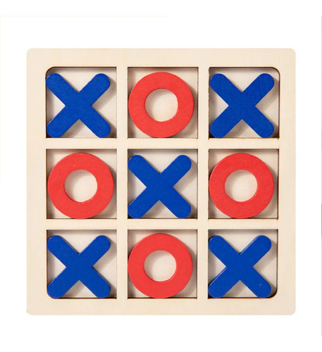 Tablero Juego Tres En Raya Tic Tac Toe Xoxo De Madera -922