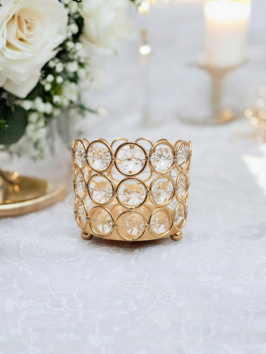Candelabro Porta Velas Color Oro 8 Cm Hot Sale - Sheshu Home Color Dorado