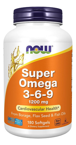 Super Omega 3-6-9 Salud Cardio Cerebral Epa Dha 1200mg X180u