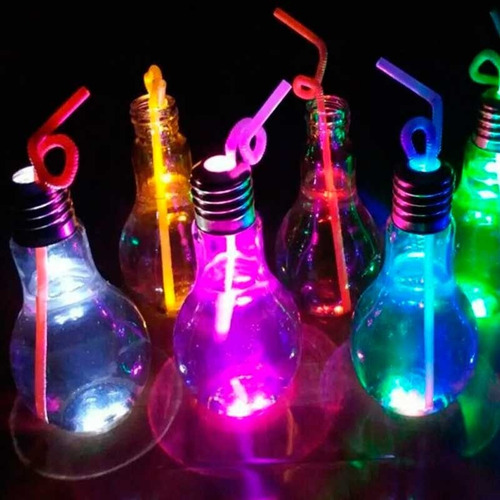 10 Vaso Lampara Trago Luminoso Led Fiestas Cotillon Deco