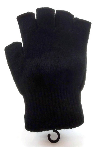 Guante Mágico Dedo Cortado Negro De Lana Unisex