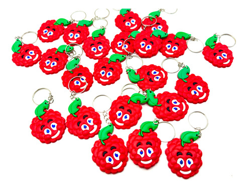 Framboesa Fini 10un Chaveiro Emborrachado Mimo Frutas Tema
