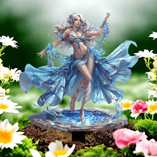 C Bohemian Acrylic Garden Pile Decorative Fadas And Hummin