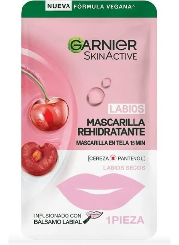 Garnier Mascarilla Rehidratante Para Labios Cereza