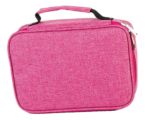 Porta Lápices Con Cremallera Bolso Para Lápices Rosa Roja