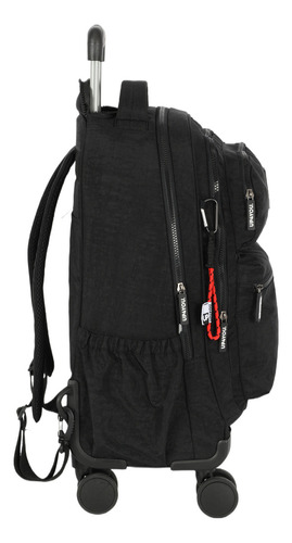 Mochila Rodinhas 360° Masculino Crinkle Notebook Up4you Cor Preto